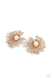 Fancy Fireworks - Gold Post Earring