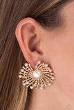 Fancy Fireworks - Gold Post Earring