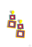 Seize the Squares - Multi Post Earring