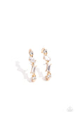 Sliding Shimmer - Gold Post Earring
