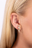 Sliding Shimmer - Gold Post Earring