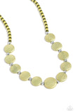 Scratched Showtime - Green Necklace