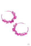 Shimmery Swarm - Pink Hoop Earring