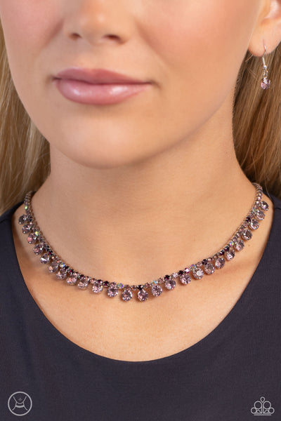 Ritzy Rhinestones - Purple Choker