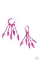 Piquant Punk - Pink Hoop Earring