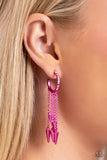 Piquant Punk - Pink Hoop Earring