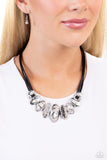 Sliding Splendor - Black Necklace