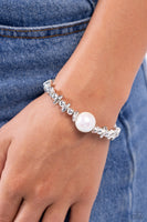 Chiseled Class - White Bracelet