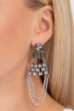 Dangling Art Deco - Multi Post Earring