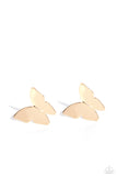 Butterfly Beholder - Gold Post Earring
