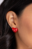 Glimmering Love - Red Post Earring