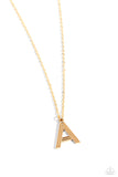 Leave Your Initials - Gold - A Initial Necklace