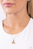 Leave Your Initials - Gold - A Initial Necklace