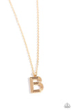 Leave Your Initials - Gold - B Initial Necklace