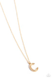Leave Your Initials - Gold - C Initial Necklace