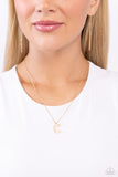 Leave Your Initials - Gold - C Initial Necklace