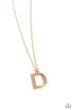 Leave Your Initials - Gold - D Initial Necklace