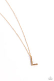 Leave Your Initials - Gold - L Initial Necklace