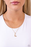 Leave Your Initials - Gold - L Initial Necklace