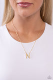 Leave Your Initials - Gold - N Initial Necklace
