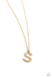 Leave Your Initials - Gold - S Initial Necklace