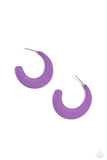 Fun-Loving Feature - Purple Hoop Earring