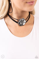 Textured Tapestry - Black Choker