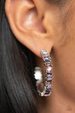 Effortless Emeralds - Purple Hoop Earring