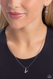 Seize the Initial - Silver Initial Necklace - V