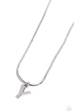 Seize the Initial - Silver Initial Necklace - Y