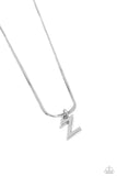 Seize the Initial - Silver Initial Necklace - Z