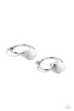 Romantic Representative - White Hoop Earring