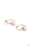 Romantic Representative - Pink Double-Sided Hoop Earring