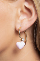 Romantic Representative - Pink Double-Sided Hoop Earring