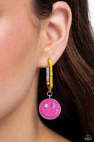 Personable Pizzazz - Pink Hoop Earring