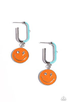 Personable Pizzazz - Orange Hoop Earring