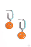 Personable Pizzazz - Orange Hoop Earring