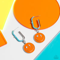 Personable Pizzazz - Orange Hoop Earring