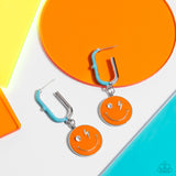 Personable Pizzazz - Orange Hoop Earring