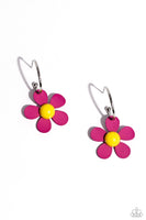 More FLOWER To You! - Pink Hoop Earring