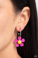 More FLOWER To You! - Pink Hoop Earring