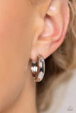 Simply Sinuous - Silver Hinge Hoop Earring