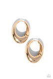 Oval Official - Gold Hinge Hoop Earring