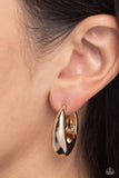 Oval Official - Gold Hinge Hoop Earring