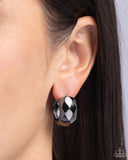 Patterned Past - Black Hoop Earring