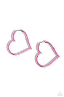 Loving Legend - Pink Hinge Hoop Earring