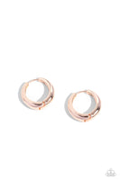 Streamlined Status - Rose Gold Hinge Hoop Earring