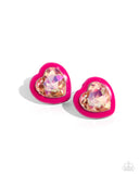 Heartfelt Haute - Pink Post Earring