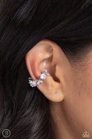 Breathtaking Blend - White Cuff Earring