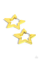 In A Galaxy STAR, STAR Away - Yellow Hoop Earring